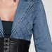 Quilted Jean Coat With Faux-Leather Detail absolutely gorgeous sizes M and L new