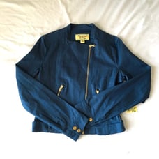 Blue Twill Motto Jacket