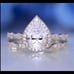 New 18k white gold wedding ring set