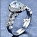 New 18k white gold wedding ring set