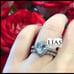 New 18k white gold wedding ring set