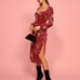 NWT Reformation Mabille Red Floral Slit Midi Dress
