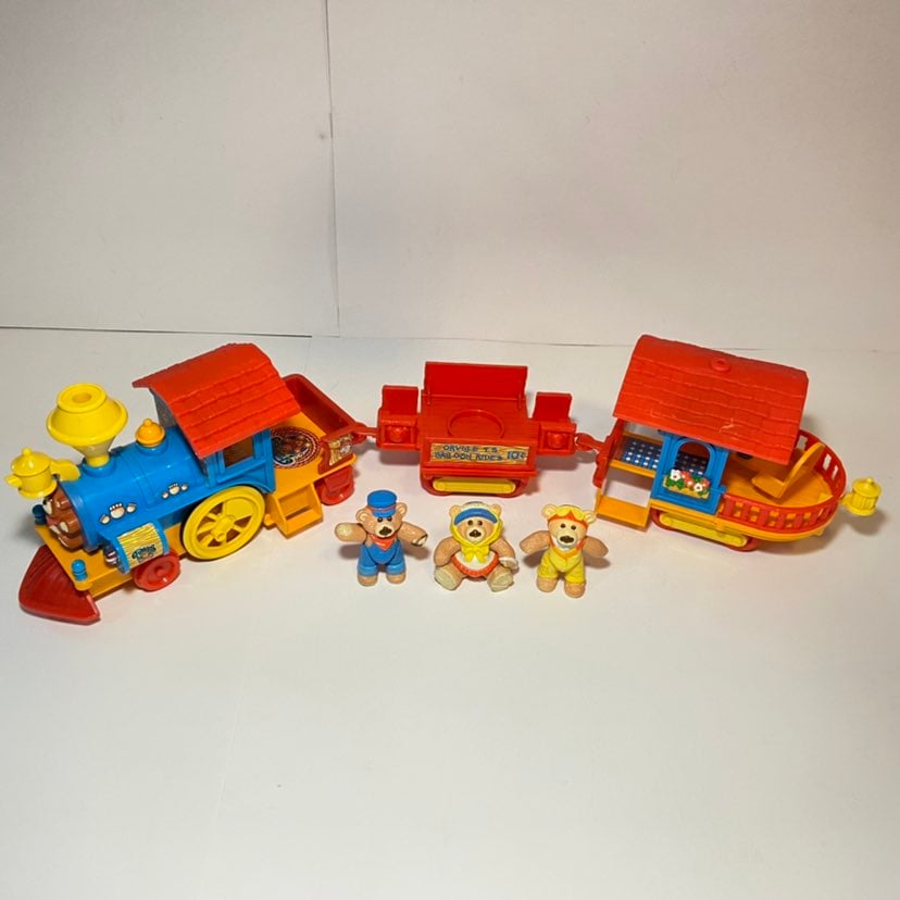 24 1986 Xavier Roberts Furskins Bears Moody Hollow Express Train Set - REAS DES