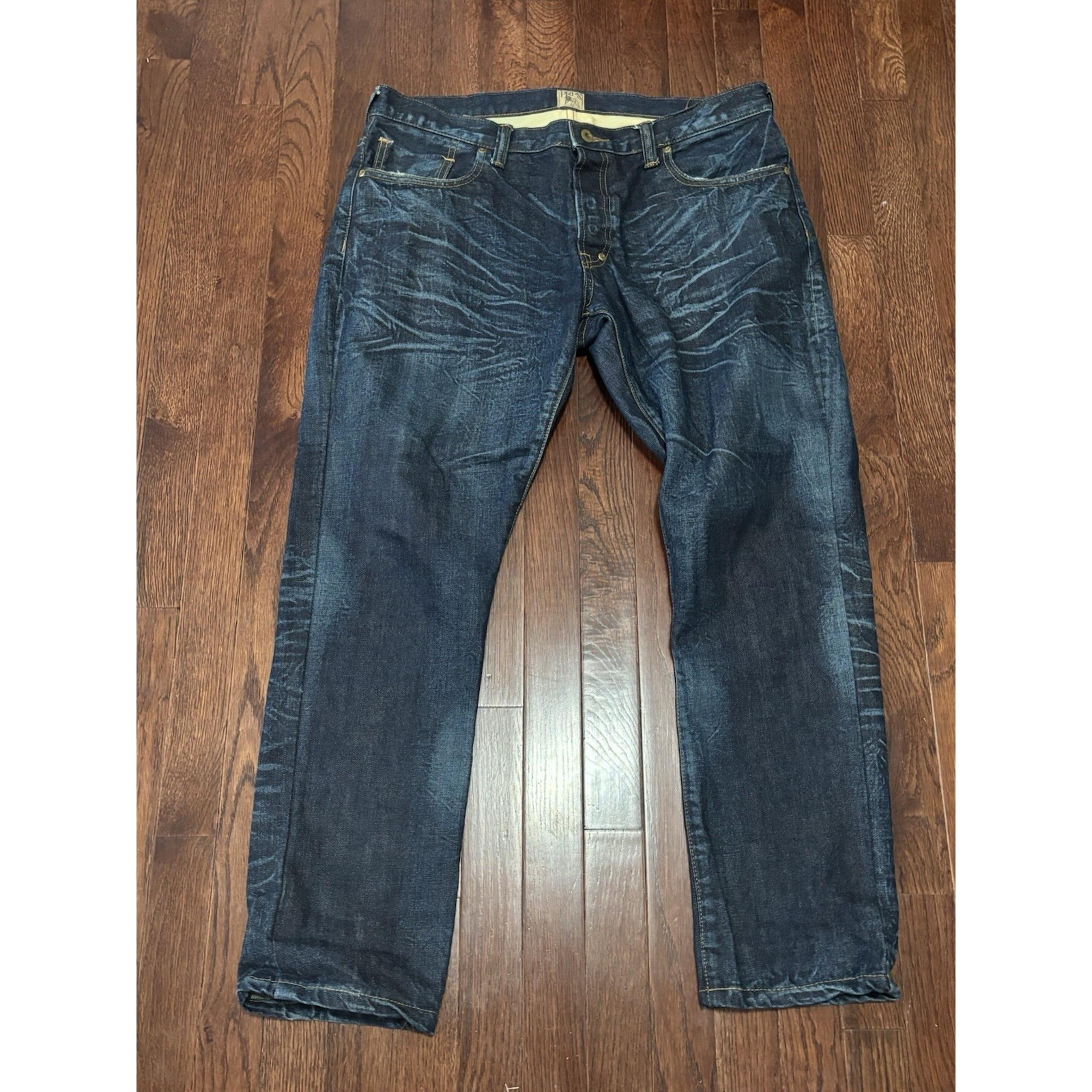 PRPS Button-Fly Denim Blue Jeans Distressed Mens Size 36x30