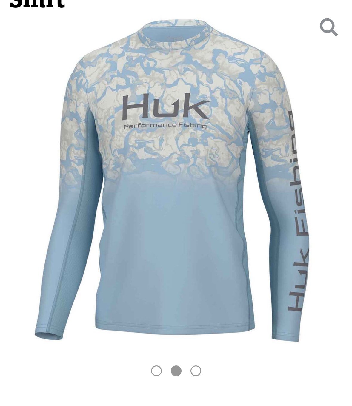 Huk Icon X LS Crew Reef Performance Fishing Long Sleeve Shirt Men's 2xl Blue