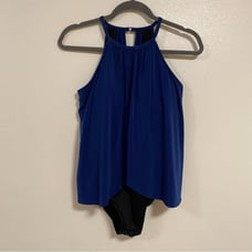 MagicSuit Aubrey Slimming Control One Piece Draped Swimsuit Ultramarine Size 8