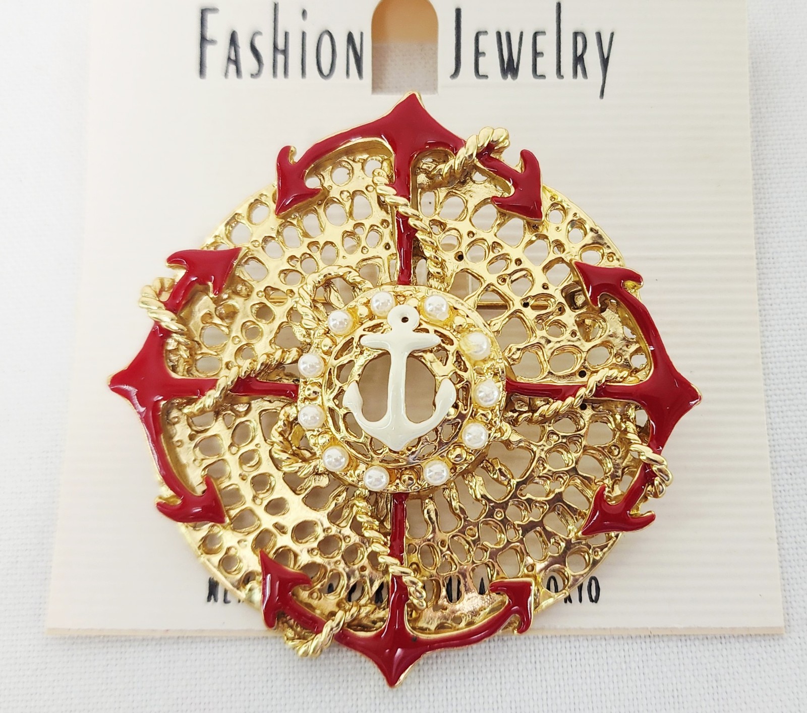 Vintage nautical theme brooch