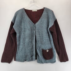 Margaret Winters Sweater Womens Small Lagenlook Colorblock Layered Multicolored