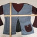 Margaret Winters Sweater Womens Small Lagenlook Colorblock Layered Multicolored