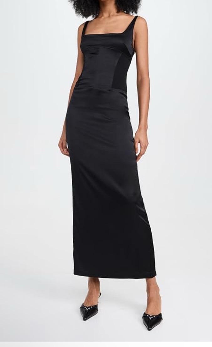 Sir Sonora evening maxi black dress