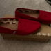 Tom’s Red Canvas shoes, size 10