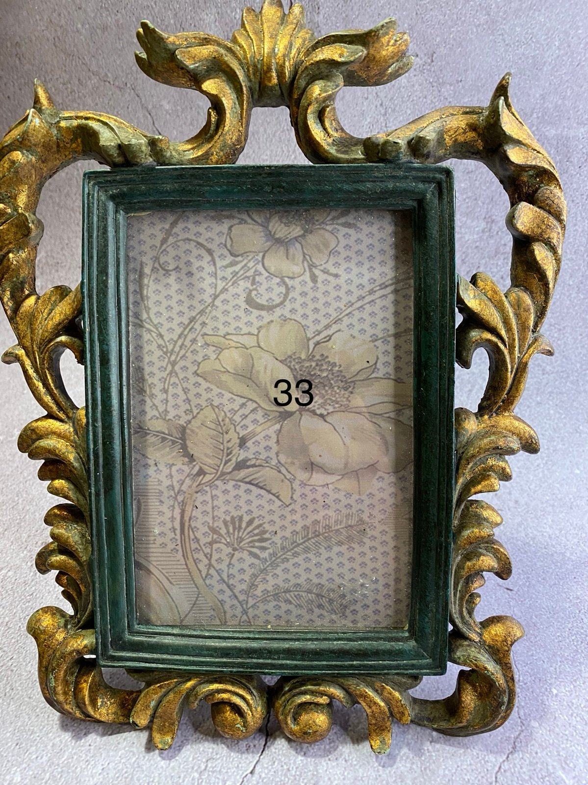 Gorgeous Vintage Style Ornate Golden Frame Retro Photo Frame Luxury Antique Resi