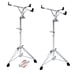 2-PACK- Concert Stand Up Snare Drum Stands by GRIFFIN | Tall Adjustable Chrome