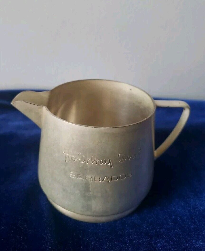 Holiday Inn Hotel Barbados Benedict Silver Plate Milk Creamer Pitche r Rare 196