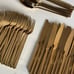 Lot of 62 H&M Gold Flatware, Set of forks/knives/spoons