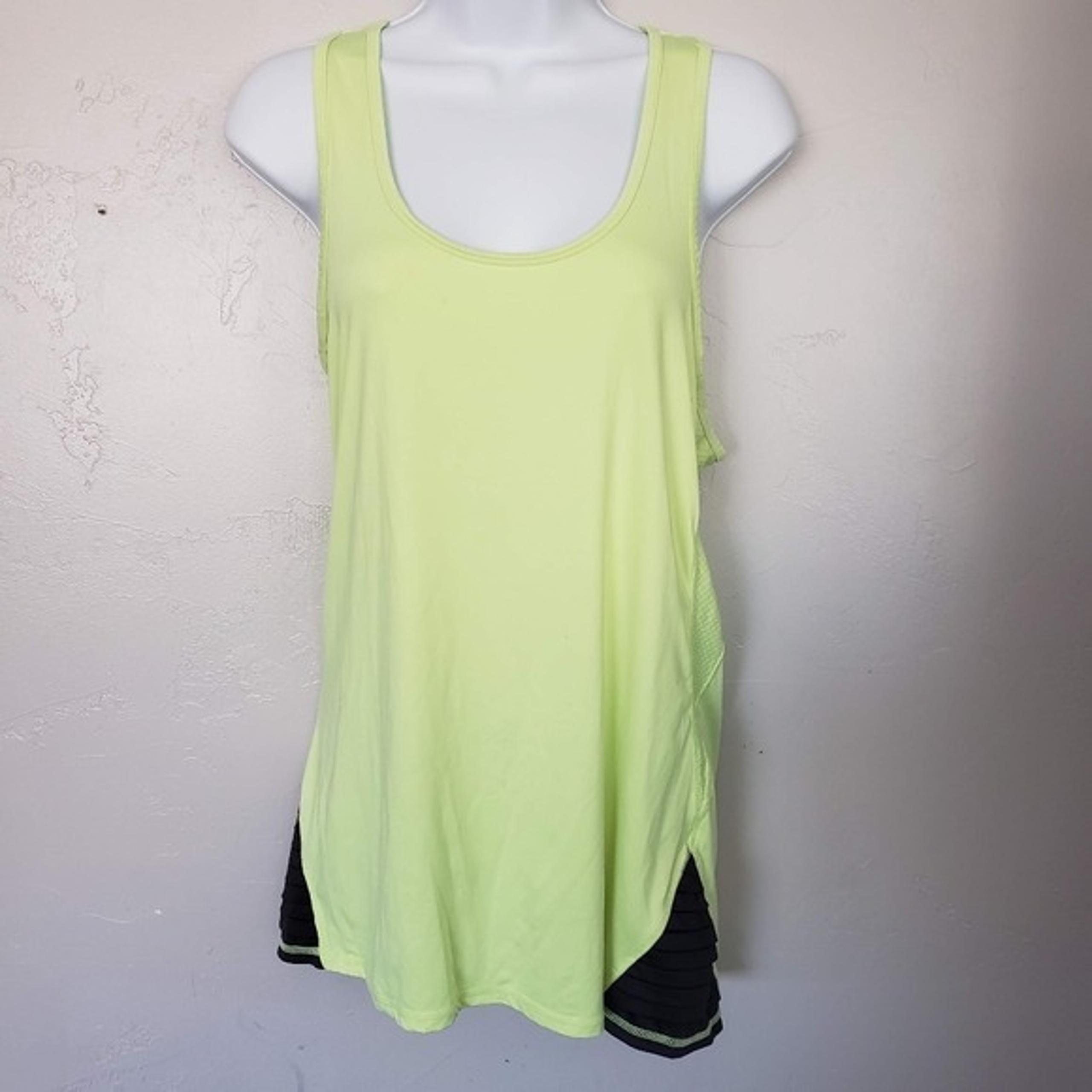 RBX Women's Medium Neon Yellow Muscle Tank Top Workout Gym Racerback Activewear