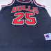 Vintage Champion Steve Kerr #25 Chicago Bulls Large 44 NBA Black Away Jersey