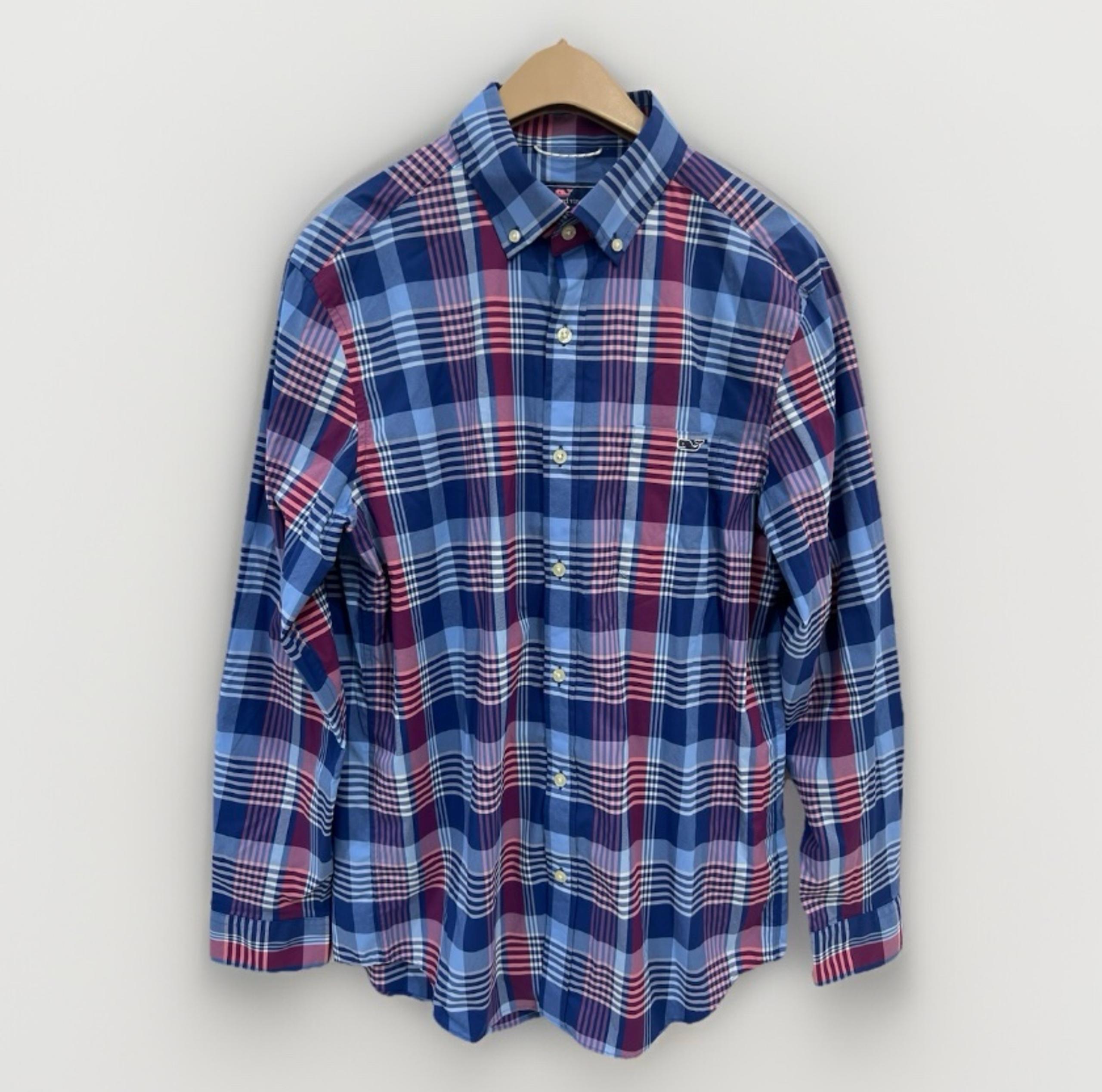 Vineyard Vines Mens Medium Classic  Tucker Fit Button Down Shirt Plaid Casual