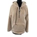 PINK Victoria Secret Beige L Half Zip Hoodie Teddy Fuzzy Long Sleeve Pullover