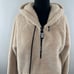 PINK Victoria Secret Beige L Half Zip Hoodie Teddy Fuzzy Long Sleeve Pullover