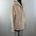 PINK Victoria Secret Beige L Half Zip Hoodie Teddy Fuzzy Long Sleeve Pullover