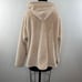PINK Victoria Secret Beige L Half Zip Hoodie Teddy Fuzzy Long Sleeve Pullover
