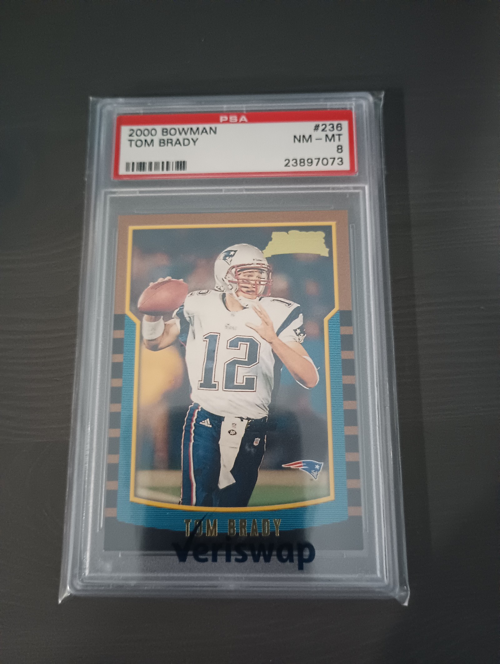 Tom Brady 2000 Bowman PSA 8 rookie