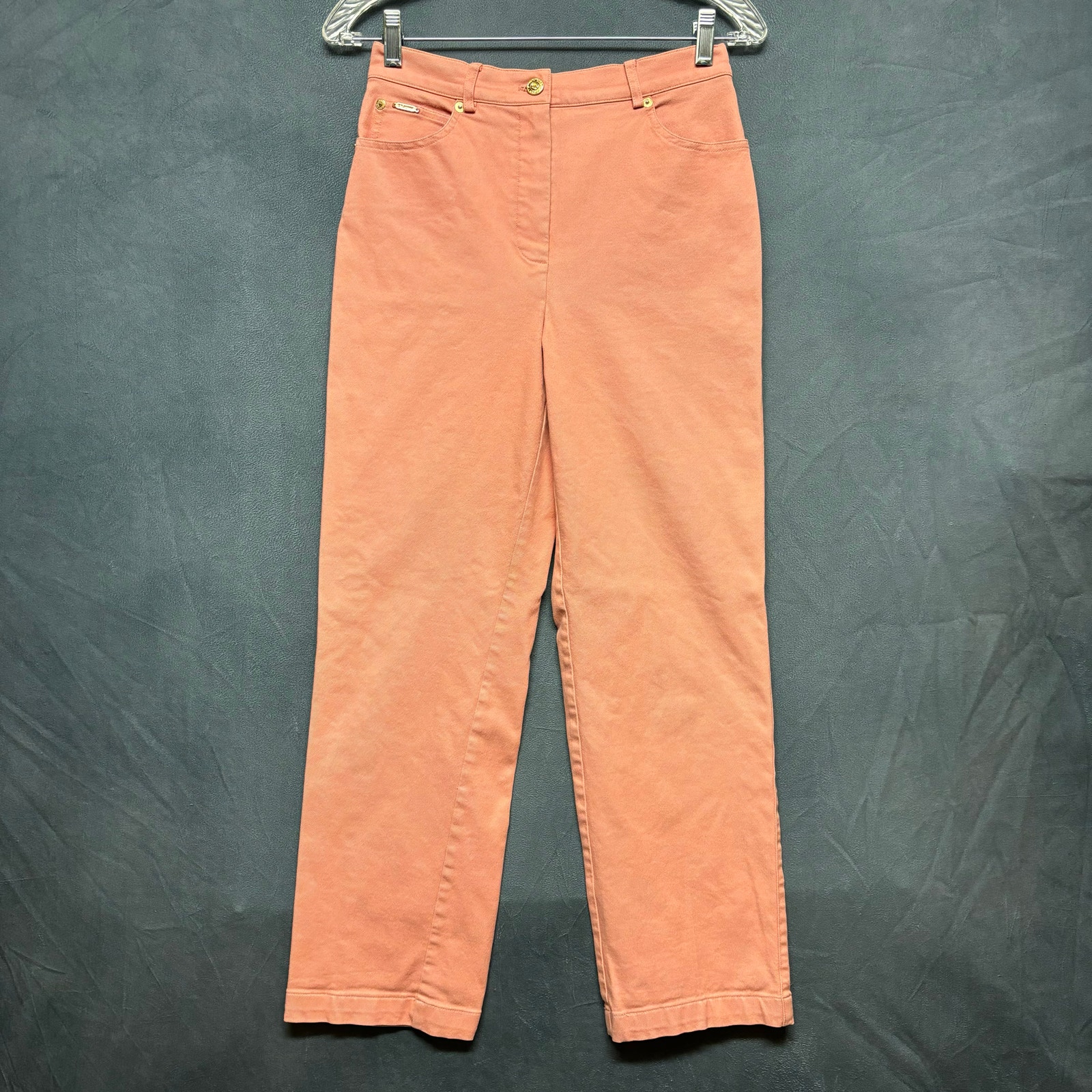 St. John Sport by Marie Gray Pants Straight Leg Womens 4 Stretchy Preppy Money