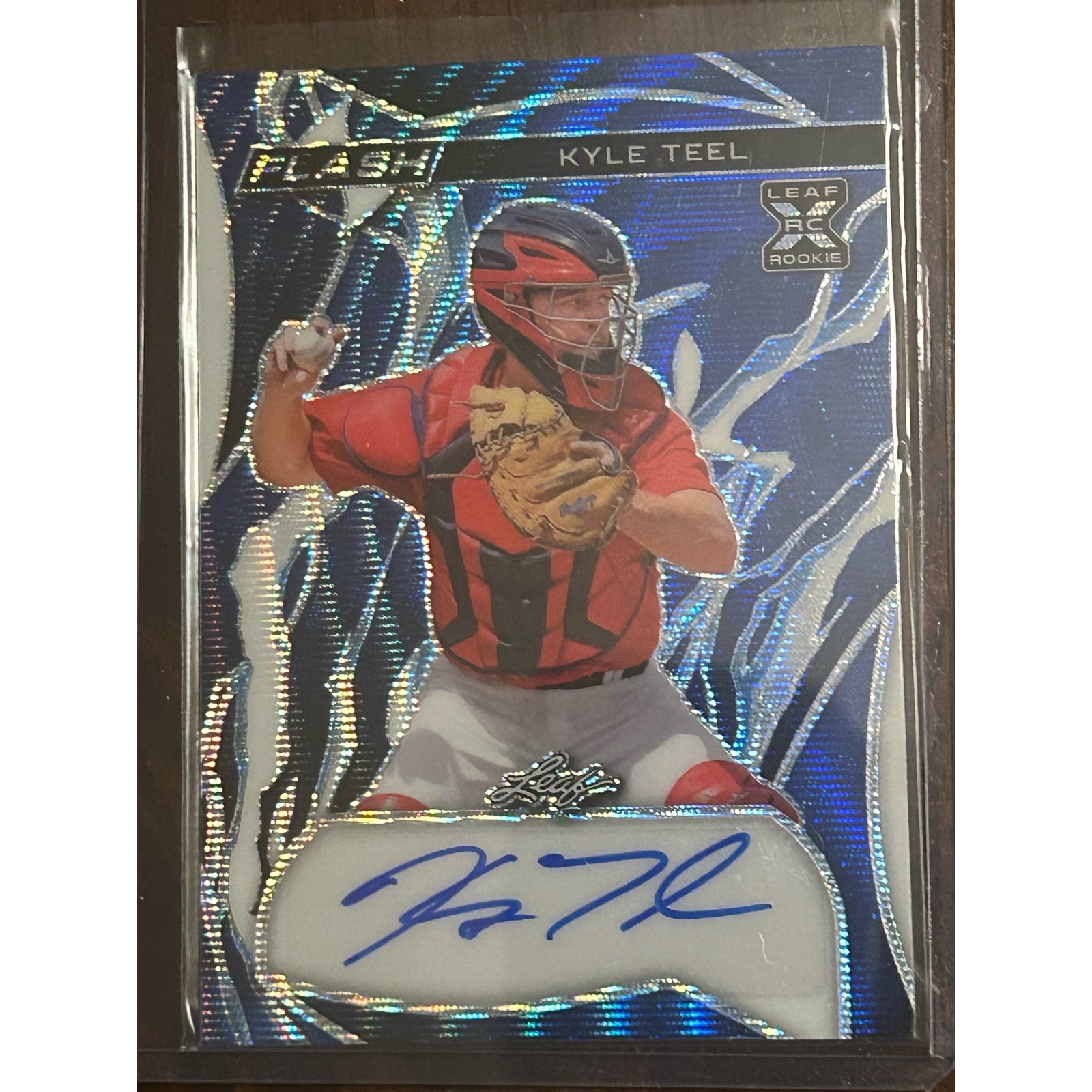 Kyle Teel 2023 Leaf Eclectic Metal Auto #’d 4/8 Blue Flash XRC Rookie Autograph