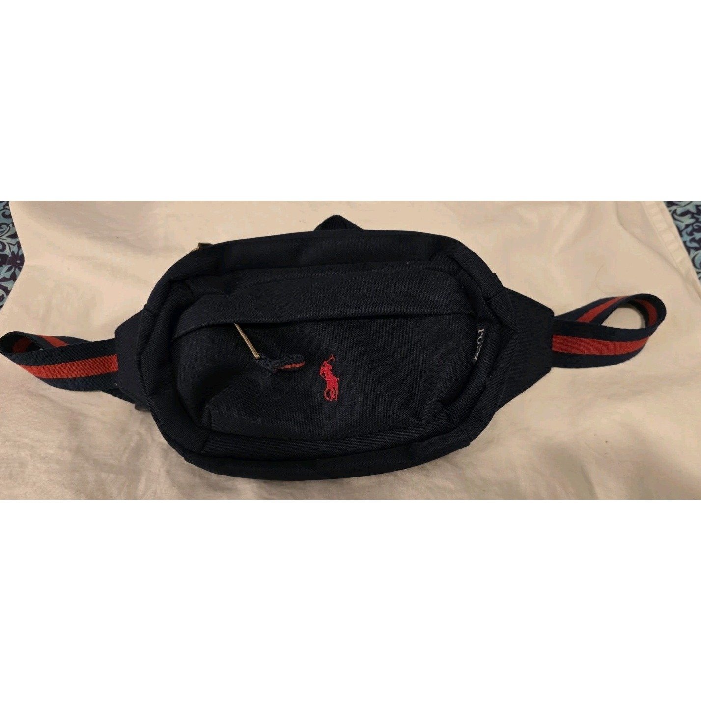 Polo Ralph Lauren BIG PONY CROSSBODY BAG NEWPORT NAVY & RED NWT