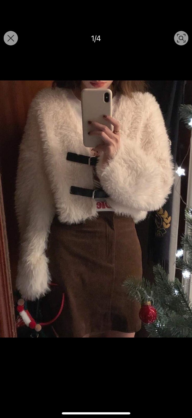 Faux Fur Dazy cream coat jacket