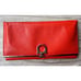 Salvatore Ferragamo Pamplona Pebble Red Leather Long Wallet