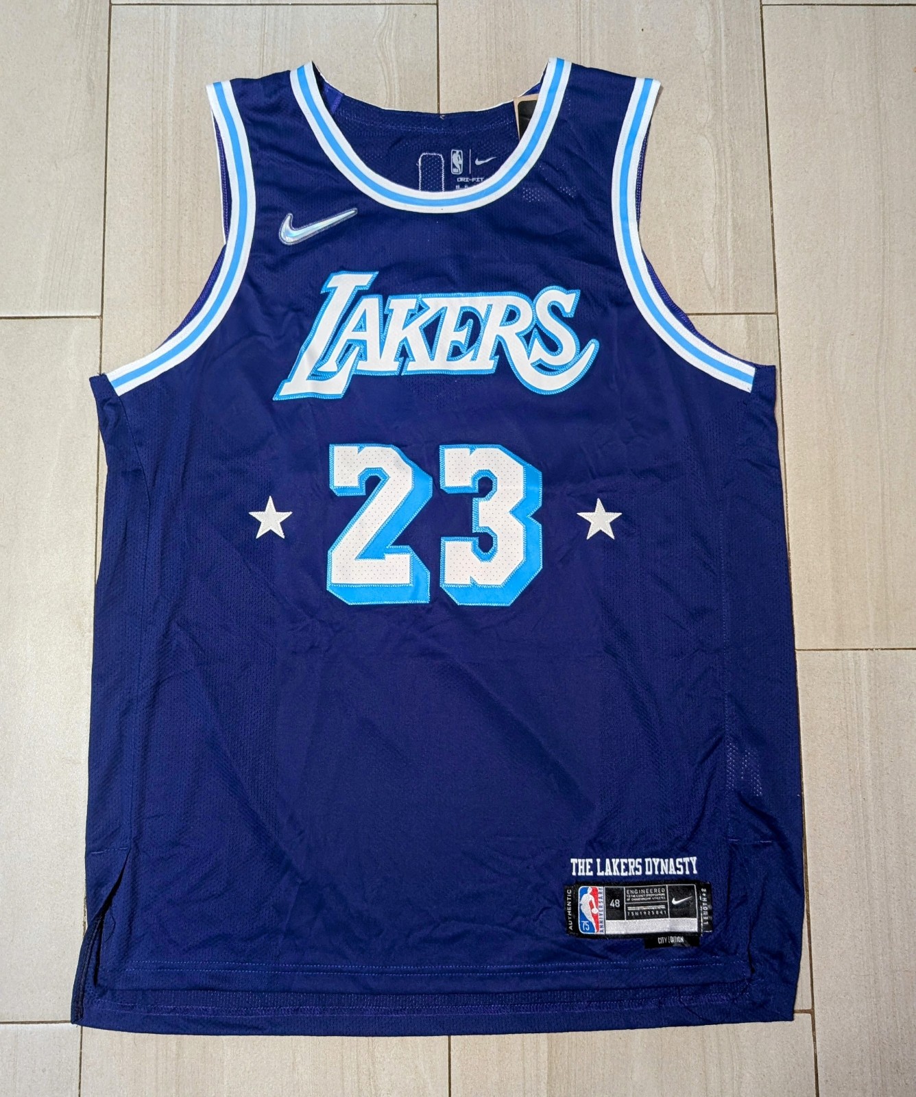 LeBron James Los Angeles Lakers 75th Anniversary Pro Cut City Edition Jersey