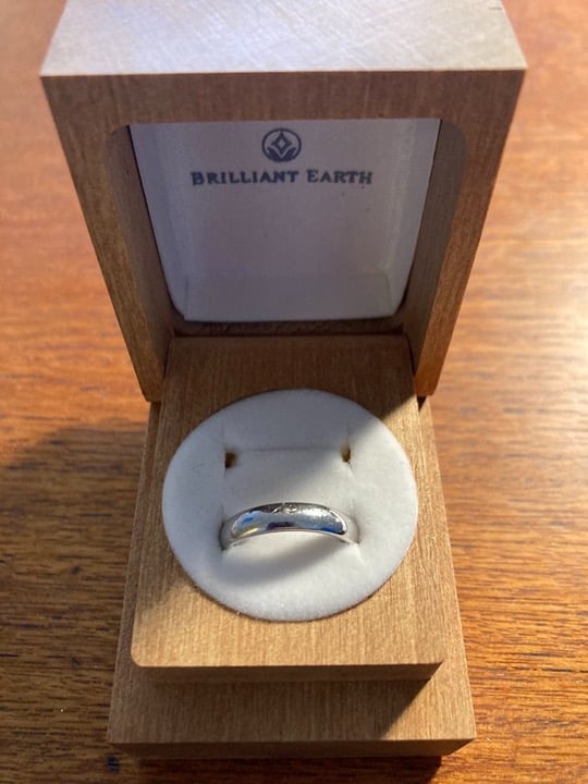 Brilliant Earth platinum men's wedding ring 6.5-7