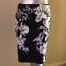 WHBM Floral Embroidered Sateen Pencil Skirt 6