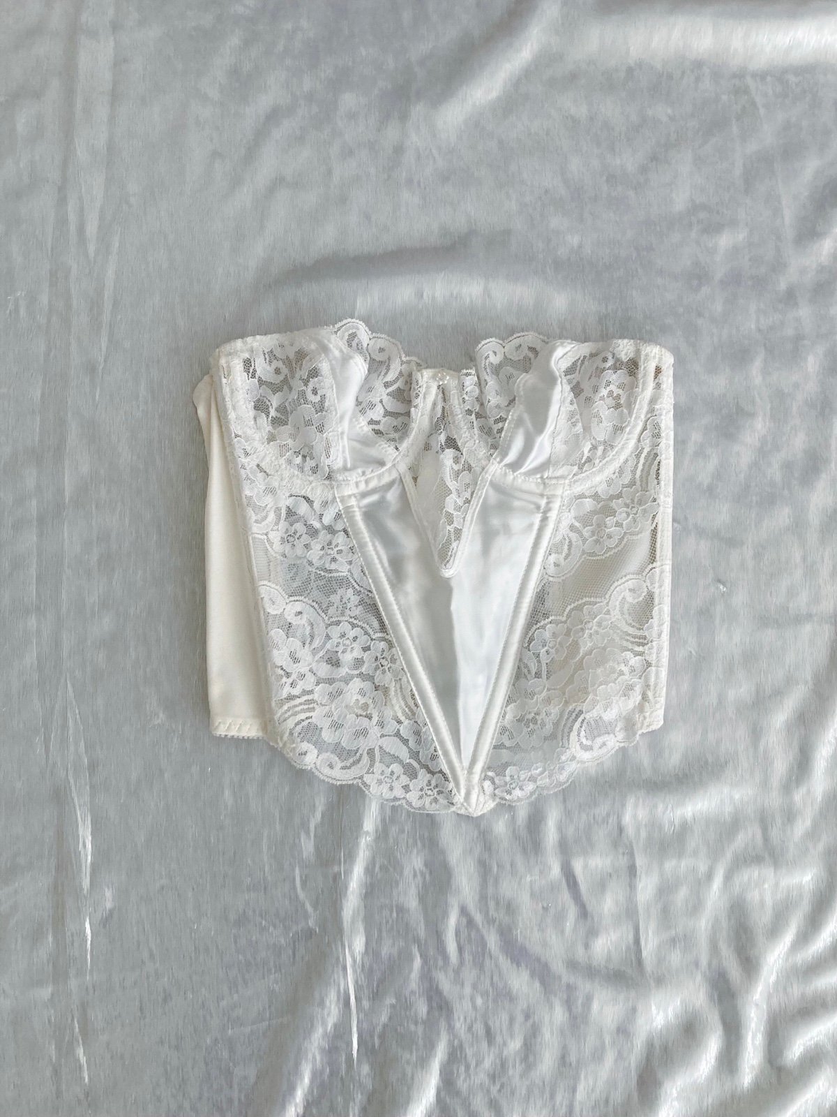vintage 80s/90s Dior white lace corset