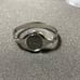Vintage Seiko Ladies Cuff Watch Silver Tone Black Dial Manual Wind Up Working sh