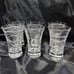 Set Of Six Made In France Etched shot Glasses