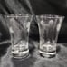 Set Of Six Made In France Etched shot Glasses