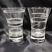 Set Of Six Made In France Etched shot Glasses
