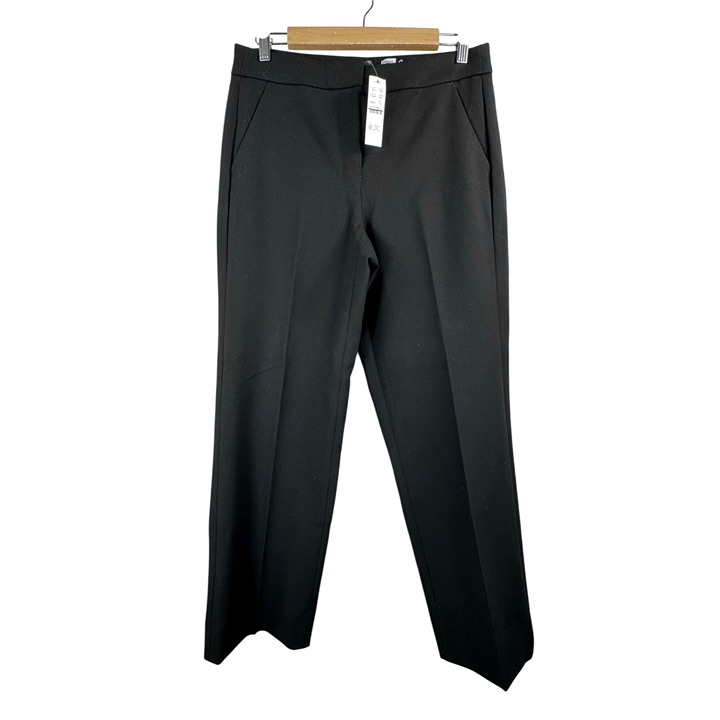 J.Crew Petite Kate straight-leg pant in four-season stretch black cropped 90s sz