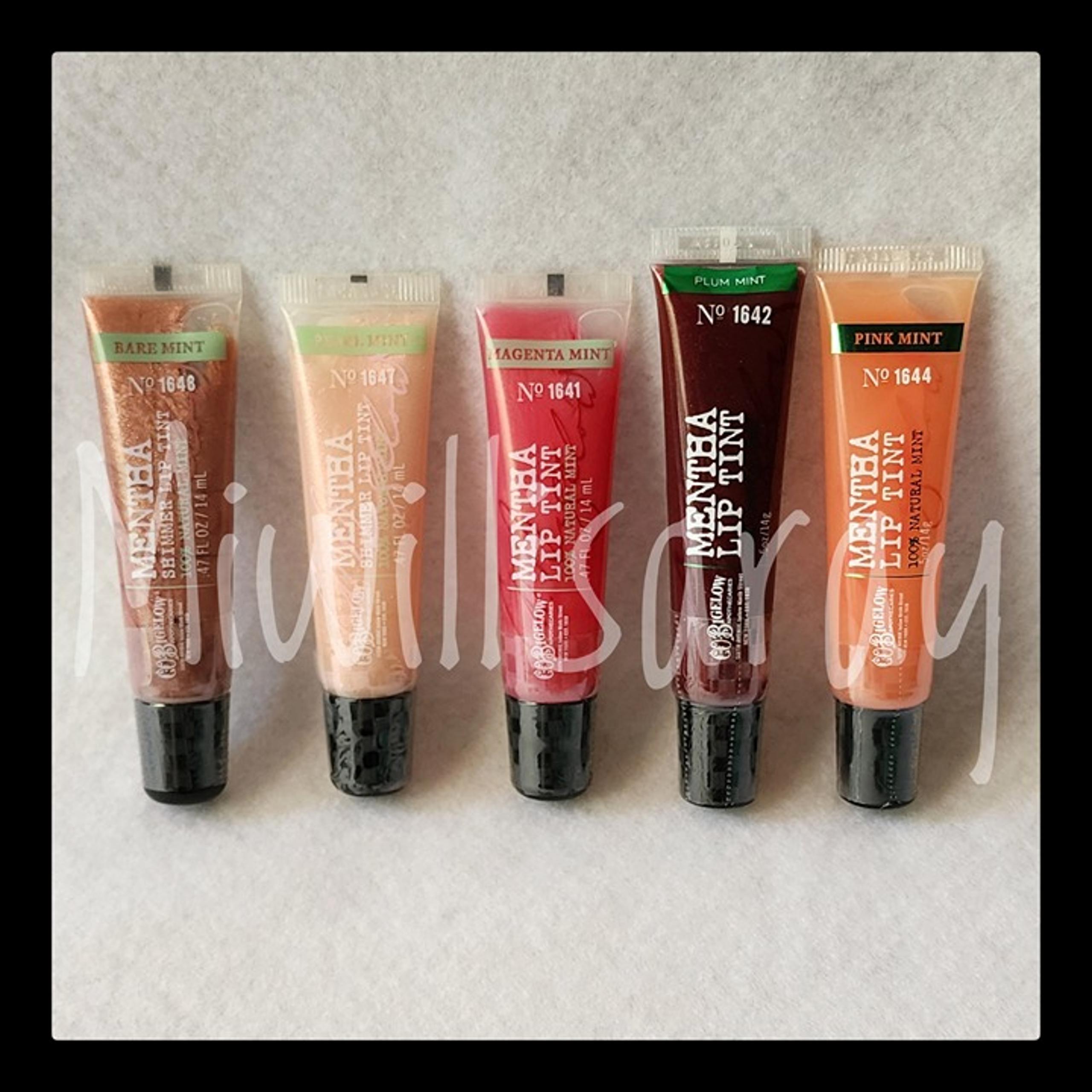 NWT Bath & Body Works / C.O. Bigelow Mentha Lip/Shimmer Tints Bundle (set of 5)