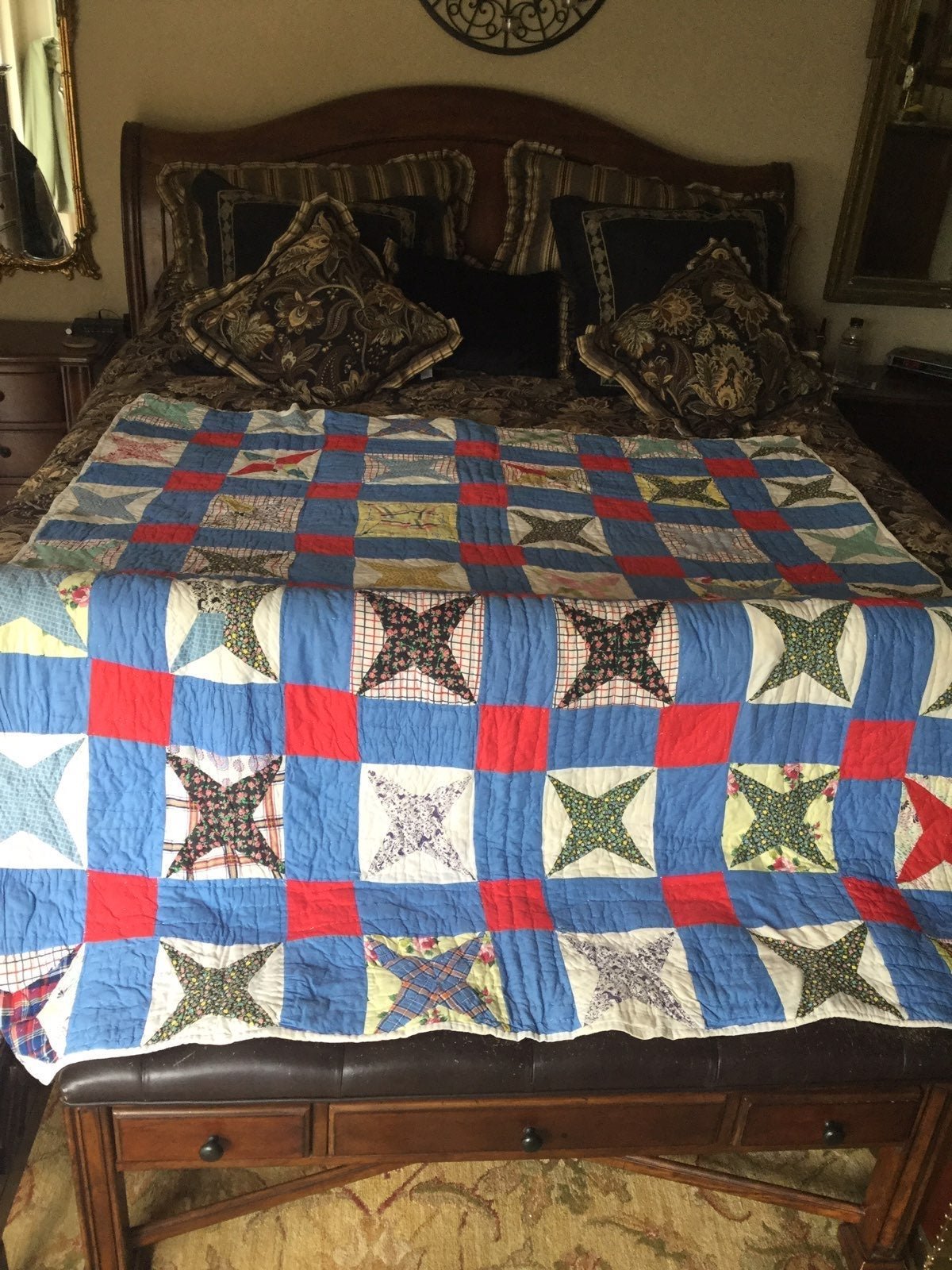 Vintage Hand-Stitched Twin Quilt