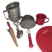 LOT OF VINTAGE RED KITCHEN TOOLS PERFECT FOR DECOR