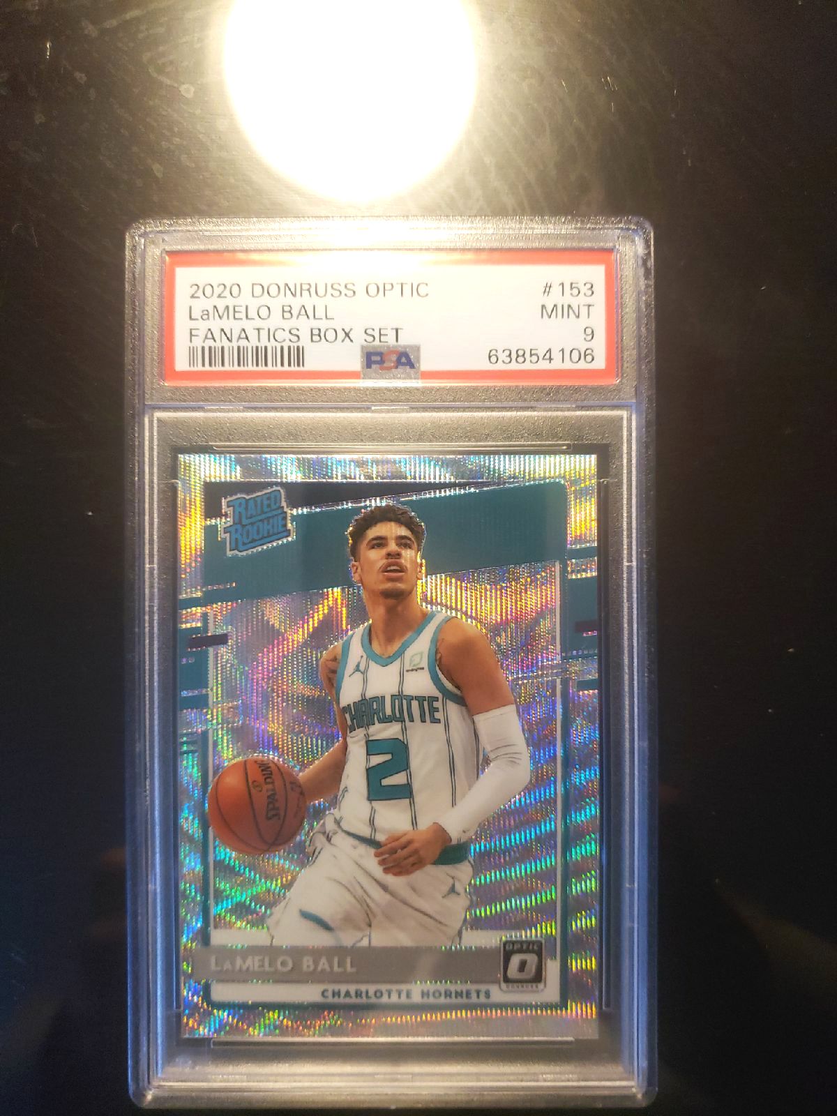 Lamelo Ball PSA 9 Mint Rated Rookie Optic Fanatics Prizm!!!