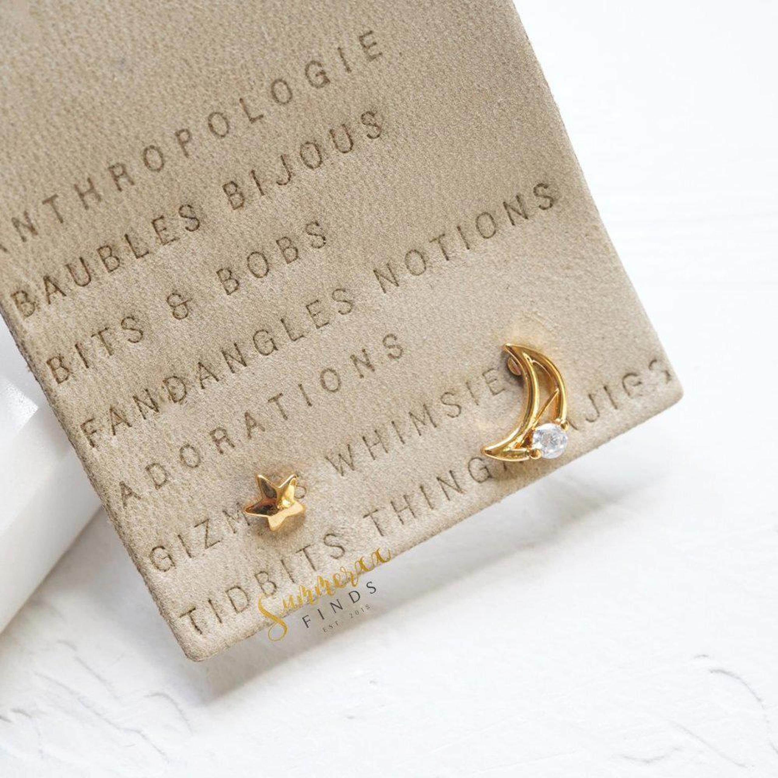 Anthropologie Star and Moon Earrings