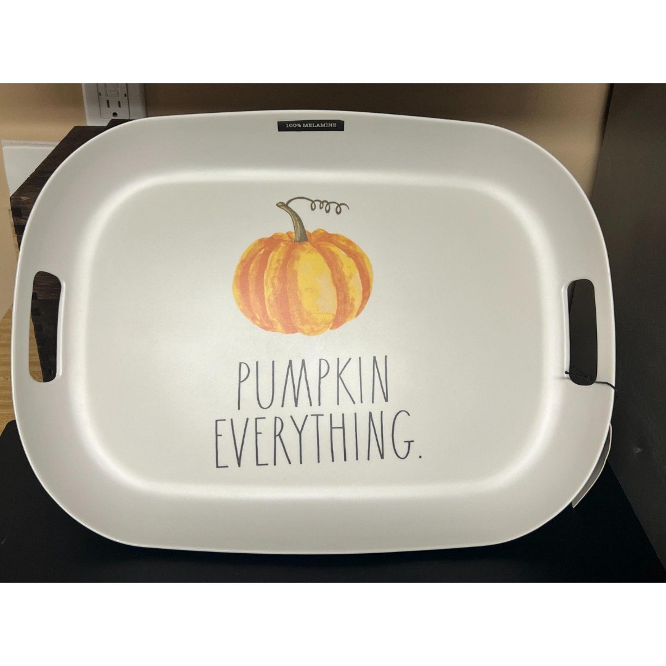Rae Dunn Pumpkin Everything Melamine Serving Platter