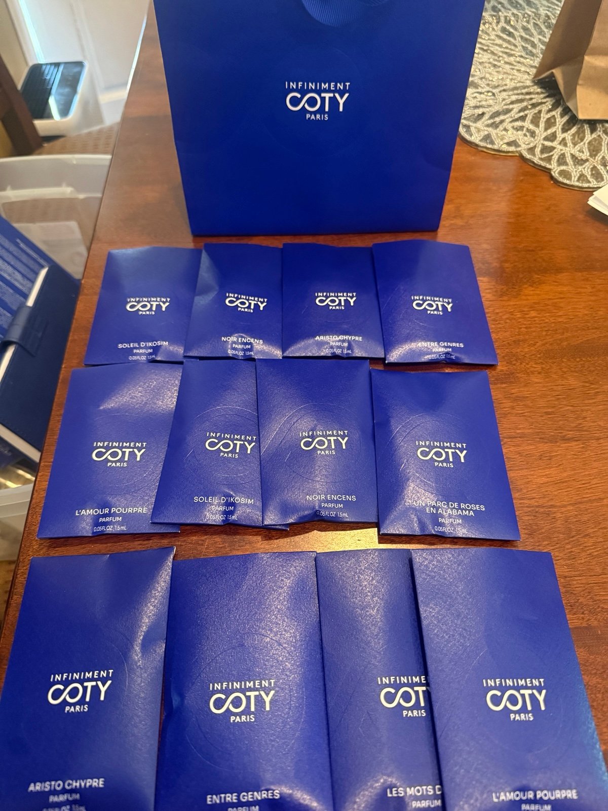 TWELVE 1.5 ML Vials of Assorted Coty Infiniment Perfumes - NEW COLLECTION