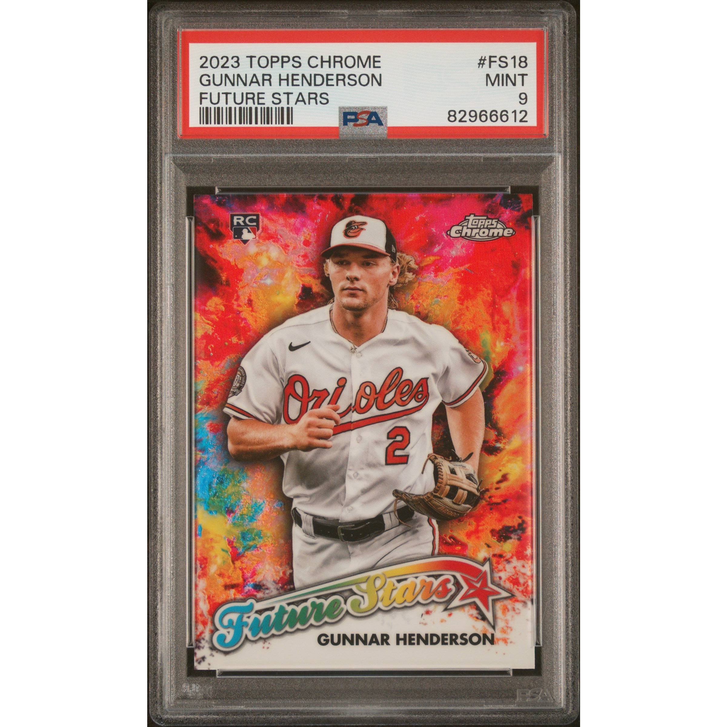 Graded 2023 Topps Chrome Gunnar Henderson #FS18 Rookie Card PSA 9