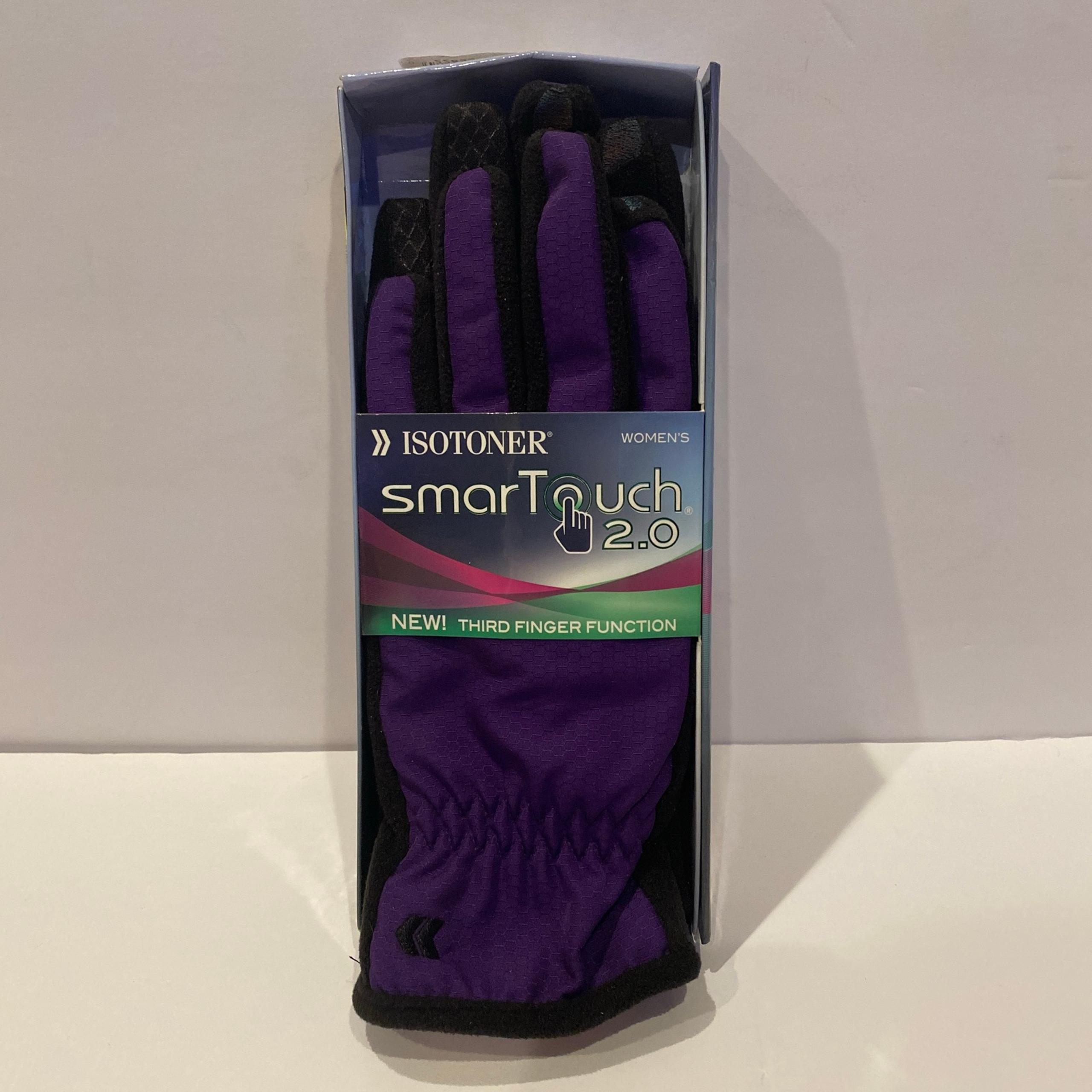Women's Isotoner SmarTouch 2.0 Gloves Touchscreen Compatible Purple Size XL NWT